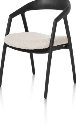 XOOON DANTE armstoel - eik antraciet met gestoffeerde zit in stof Brioni^ Armstoelen