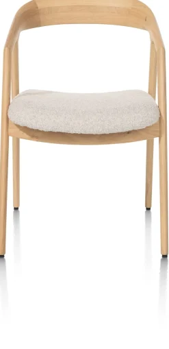 XOOON DANTE armstoel - eik naturel met gestoffeerde zit in stof Brioni^ Armstoelen