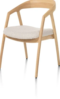 XOOON DANTE armstoel - eik naturel met gestoffeerde zit in stof Brioni^ Armstoelen