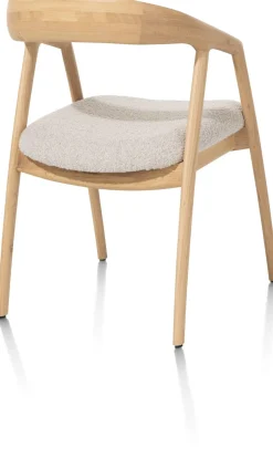 XOOON DANTE armstoel - eik naturel met gestoffeerde zit in stof Brioni^ Armstoelen