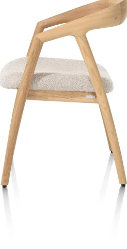 XOOON DANTE armstoel - eik naturel met gestoffeerde zit in stof Brioni^ Armstoelen