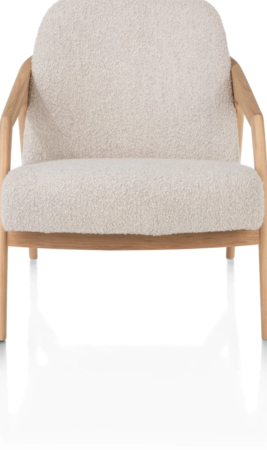 XOOON Dante fauteuil gestoffeerd in de kleur Crème -^ Stoffen Fauteuils