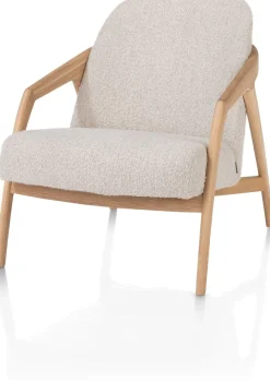 XOOON Dante fauteuil gestoffeerd in de kleur Crème -^ Stoffen Fauteuils