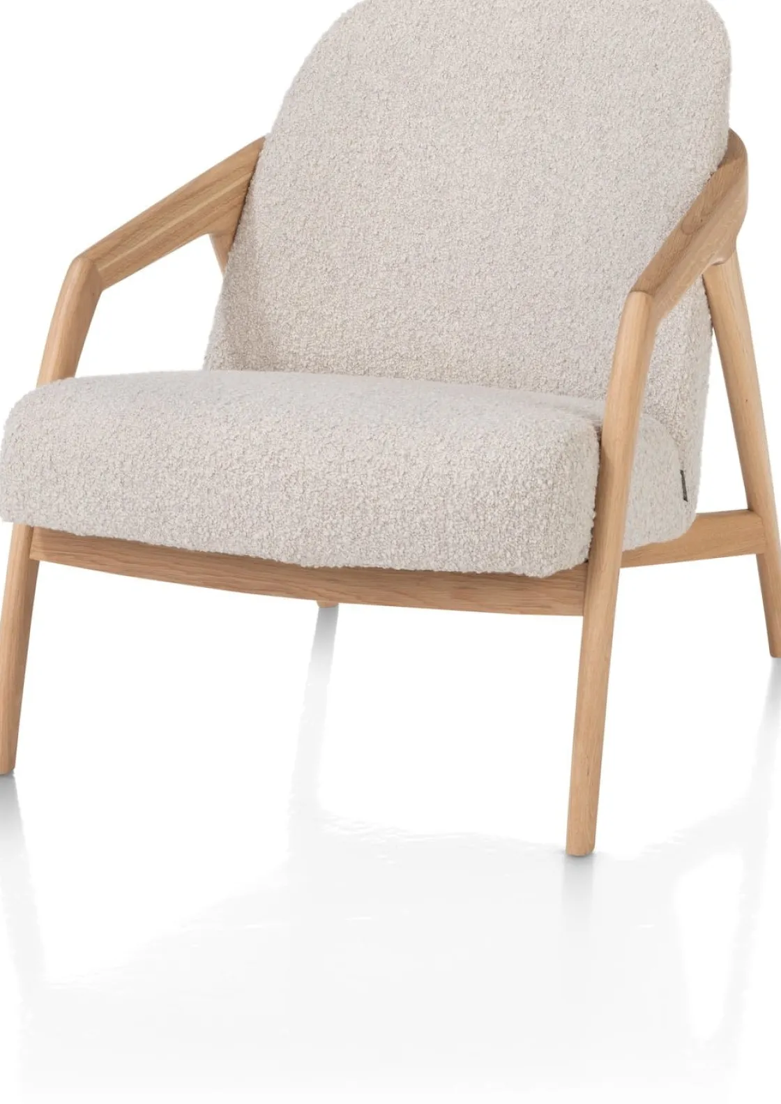 XOOON Dante fauteuil gestoffeerd in de kleur Crème -^ Stoffen Fauteuils