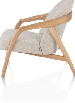 XOOON Dante fauteuil gestoffeerd in de kleur Crème -^ Stoffen Fauteuils