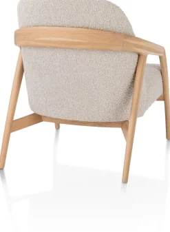 XOOON Dante fauteuil gestoffeerd in de kleur Crème -^ Stoffen Fauteuils
