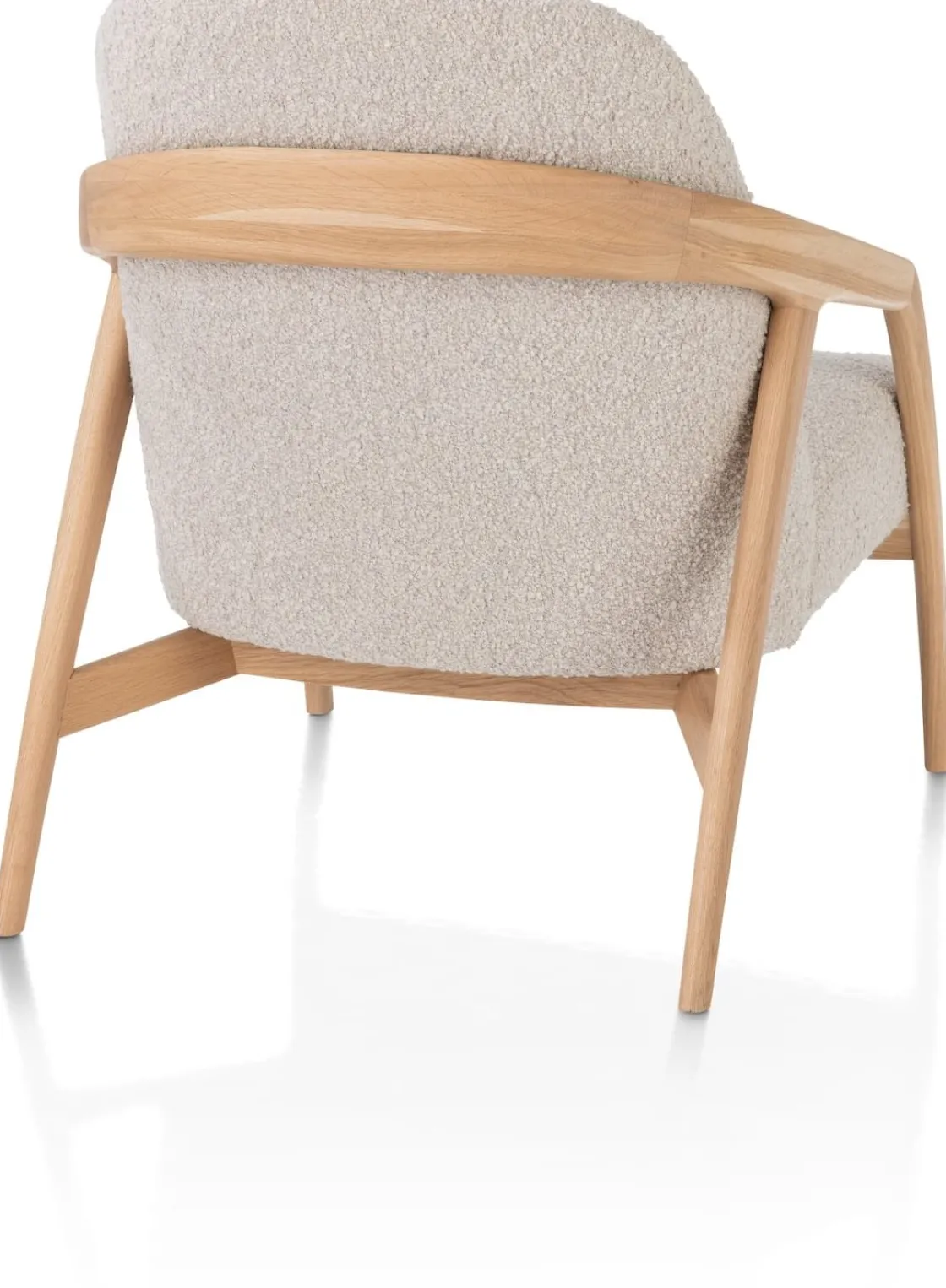 XOOON Dante fauteuil gestoffeerd in de kleur Crème -^ Stoffen Fauteuils