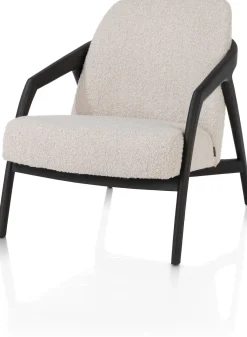 XOOON Dante fauteuil in stof Brioni in de kleur Crème -^ Stoffen Fauteuils
