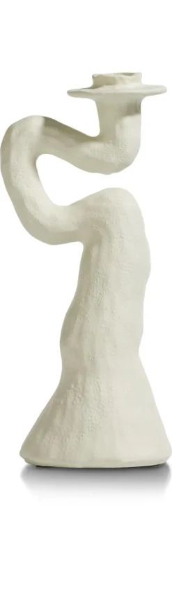 XOOON Debra abstracte kandelaar creme wit H30cm - COCOmaison^ Woonaccessoires
