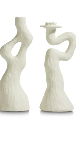 XOOON Debra abstracte kandelaar creme wit H30cm - COCOmaison^ Woonaccessoires