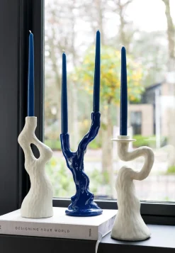 XOOON Debra abstracte kandelaar creme wit H30cm - COCOmaison^ Woonaccessoires
