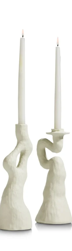 XOOON Debra abstracte kandelaar creme wit H30cm - COCOmaison^ Woonaccessoires