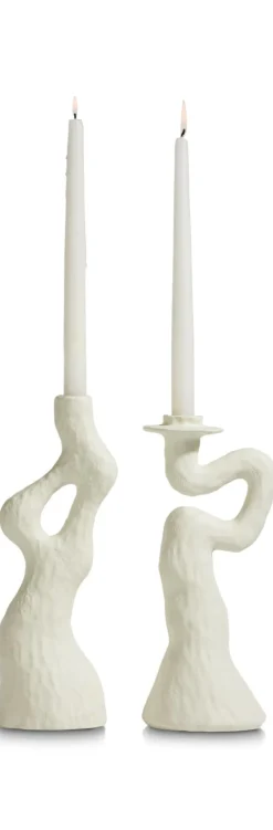 XOOON Debra abstracte kandelaar creme wit H30cm - COCOmaison^ Woonaccessoires