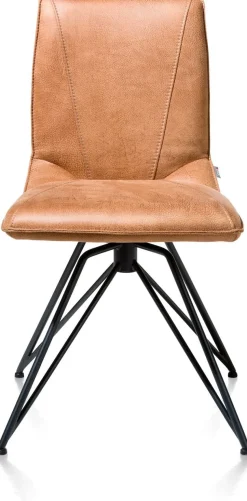 XOOON Design eetkamerstoel "MAC" - Cognac -^ Eetkamerstoelen