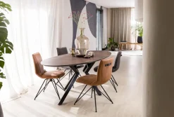 XOOON Design eetkamerstoel "MAC" - Cognac -^ Eetkamerstoelen