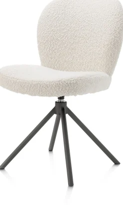 XOOON Eetkamerstoel Jaxon (draaibaar) in de kleur Ivoor -^ Eetkamerstoelen