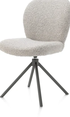 XOOON Eetkamerstoel Jaxon (draaibaar) in de kleur Kiezel -^ Eetkamerstoelen