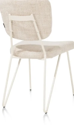 XOOON Eetkamerstoel June met frame in de kleur Crème -^ Eetkamerstoelen