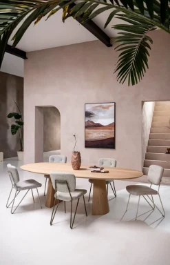 XOOON Eetkamerstoel June met frame in de kleur Groen -^ Eetkamerstoelen