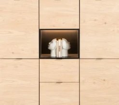 XOOON Elements eikenfineer dressette met niche + LED 150cm^ Bergkasten