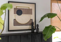 XOOON Encounter schilderij (100x100cm) in de kleur Zwart - COCOmaison^ Wanddecoraties|Woonaccessoires