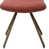XOOON Ethan, eetkamerstoel - draaibaar steelbrown - 4-poot - stof Cloudy - koper^ Eetkamerstoelen