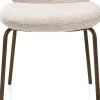 XOOON Fae, eetkamerstoel - 4-pootjes steelbrown - stof Bellini - Creme^ Eetkamerstoelen