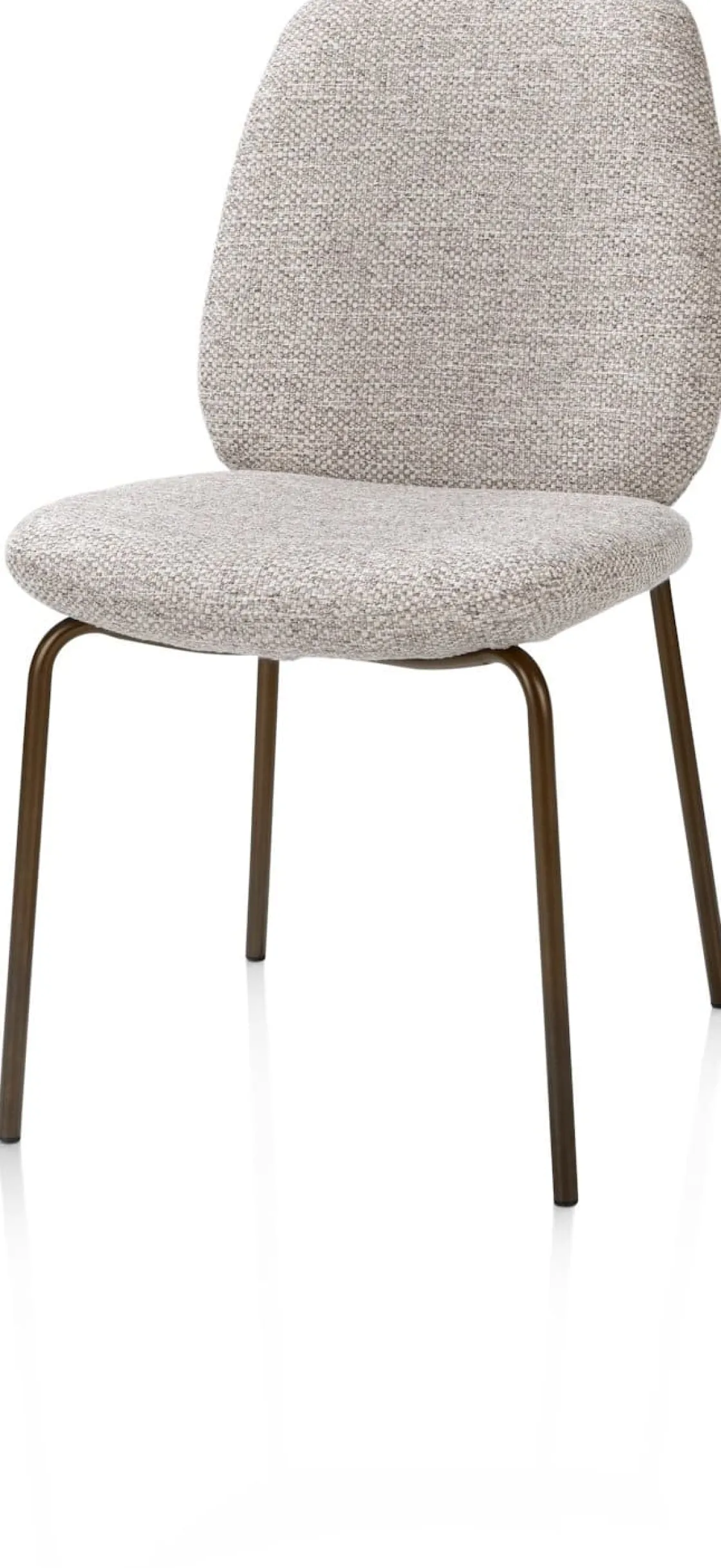 XOOON Fae, eetkamerstoel - 4-pootjes steelbrown - stof Bellini - Kiezel^ Eetkamerstoelen