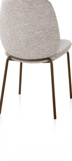 XOOON Fae, eetkamerstoel - 4-pootjes steelbrown - stof Bellini - Kiezel^ Eetkamerstoelen