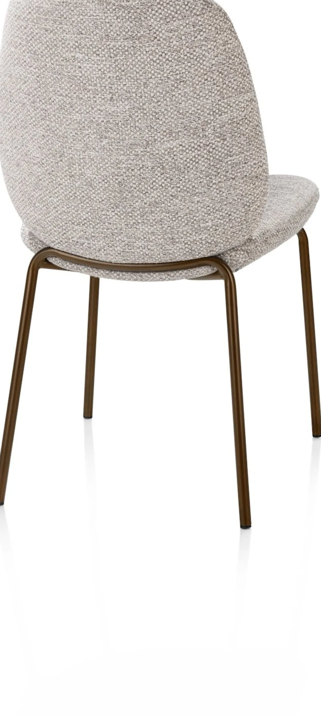 XOOON Fae, eetkamerstoel - 4-pootjes steelbrown - stof Bellini - Kiezel^ Eetkamerstoelen
