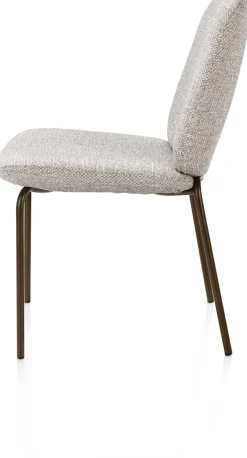XOOON Fae, eetkamerstoel - 4-pootjes steelbrown - stof Bellini - Kiezel^ Eetkamerstoelen