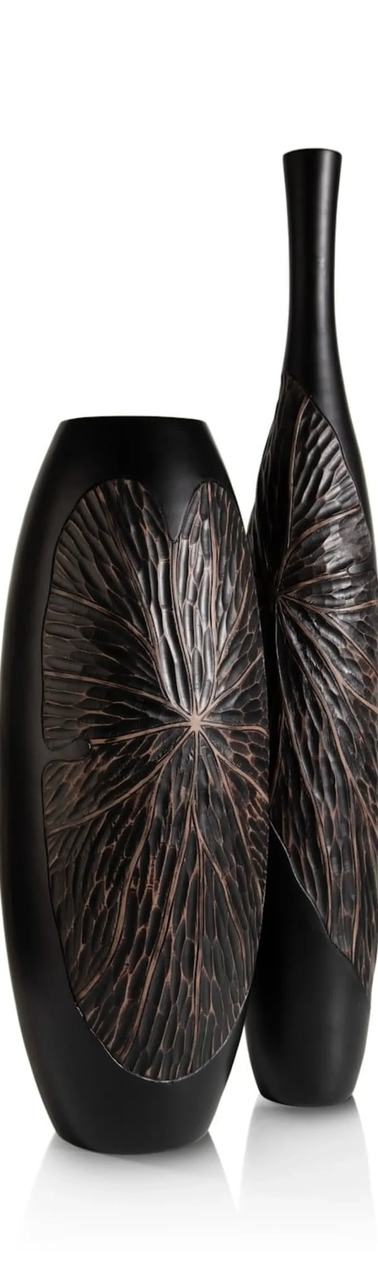 XOOON Faye vaas H107cm in de kleur Zwart - COCOmaison^ Woonaccessoires