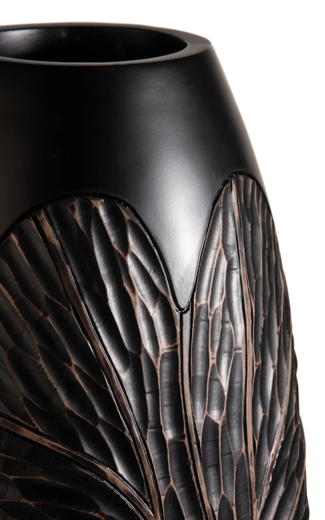 XOOON Faye vaas H75cm in de kleur Zwart - COCOmaison^ Woonaccessoires