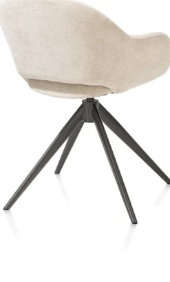 XOOON FINN armstoel terugdraai - stof Livigno - crème^ Armstoelen