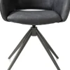 XOOON Finn, armstoel terugdraai - graphiet frame - stof Pala - Antraciet^ Armstoelen