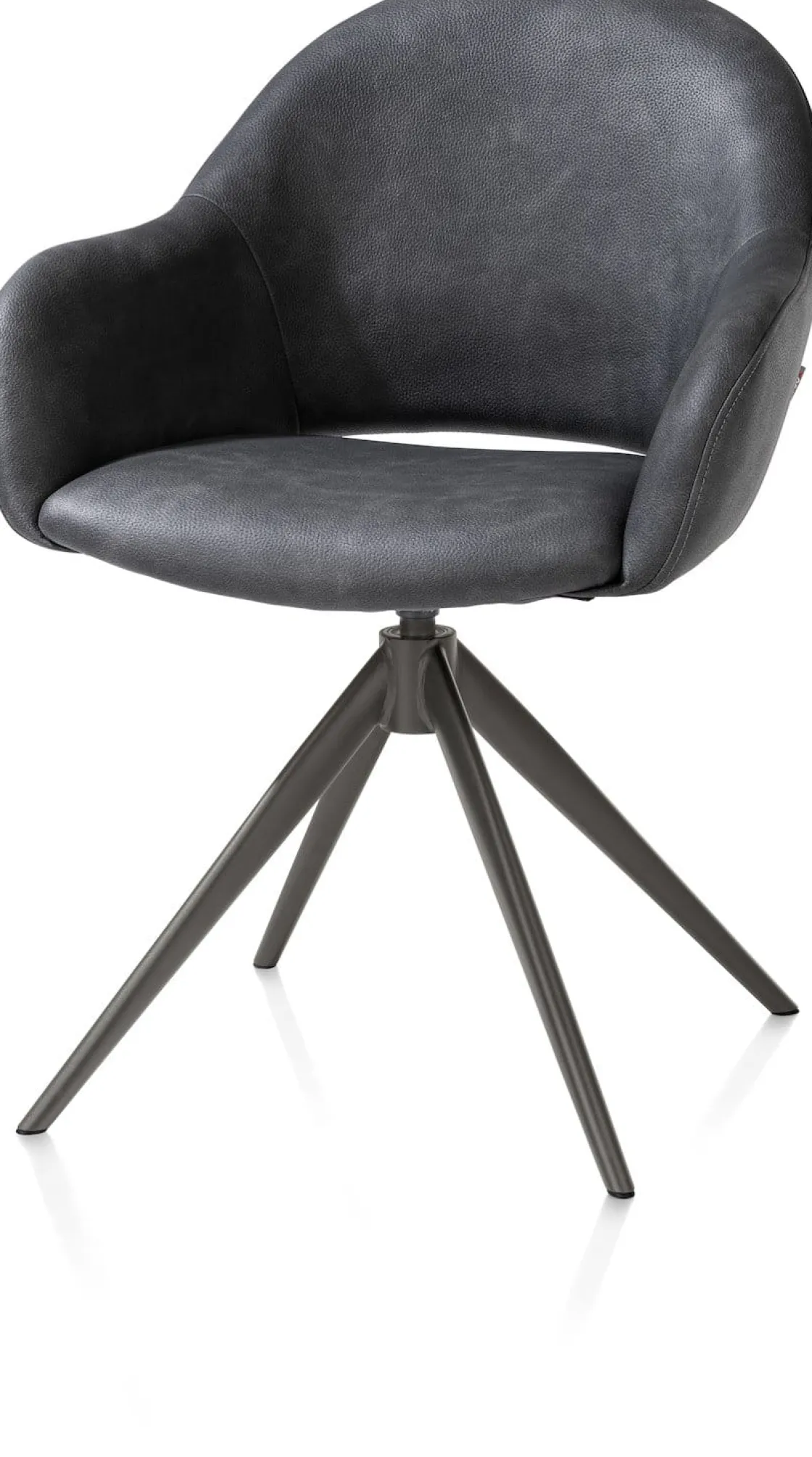XOOON Finn, armstoel terugdraai - graphiet frame - stof Pala - Antraciet^ Armstoelen