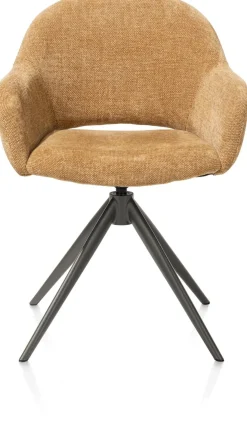 XOOON FINN armstoel terugdraai - stof Livigno - okergeel^ Armstoelen