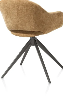XOOON FINN armstoel terugdraai - stof Livigno - okergeel^ Armstoelen