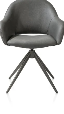 XOOON Finn, armstoel terugdraai - graphiet frame - stof Pala - Groen^ Armstoelen