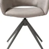 XOOON Finn, armstoel terugdraai - graphiet frame - stof Pala - Lichtgrijs^ Armstoelen