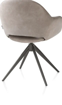 XOOON Finn, armstoel terugdraai - graphiet frame - stof Pala - Lichtgrijs^ Armstoelen