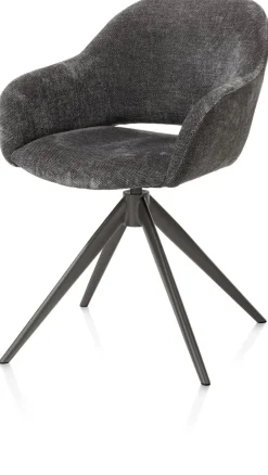 XOOON FINN armstoel terugdraai - stof Livigno - antraciet^ Armstoelen