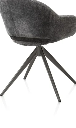 XOOON FINN armstoel terugdraai - stof Livigno - antraciet^ Armstoelen