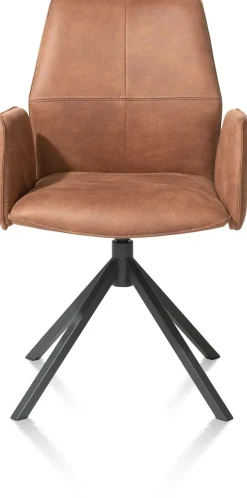 XOOON FRANKY armstoel - pocketveringvering - Taurus - cognac^ Armstoelen