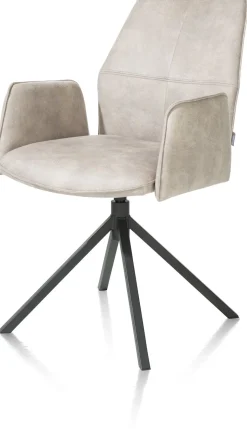 XOOON FRANKY armstoel - vast - greep - pocketveringvering - kiezel^ Armstoelen