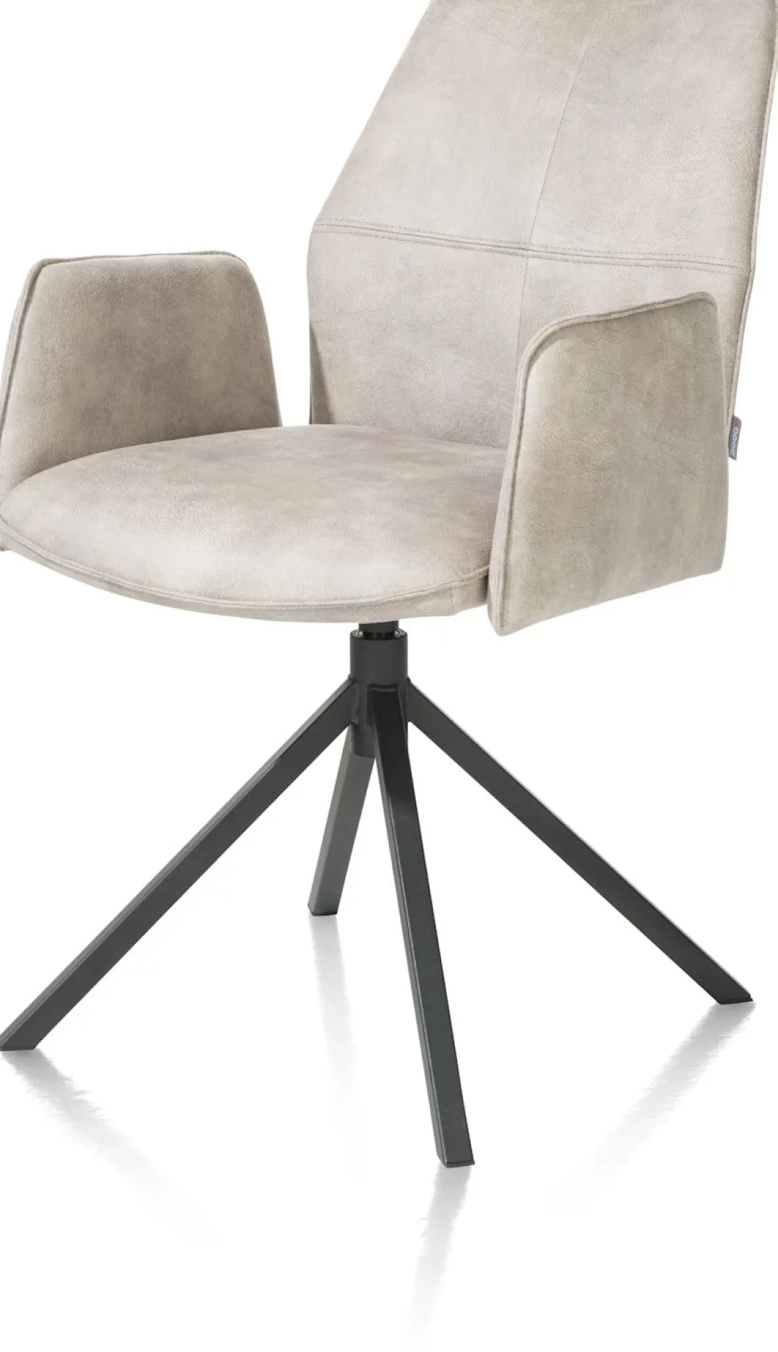 XOOON FRANKY armstoel - vast - greep - pocketveringvering - kiezel^ Armstoelen