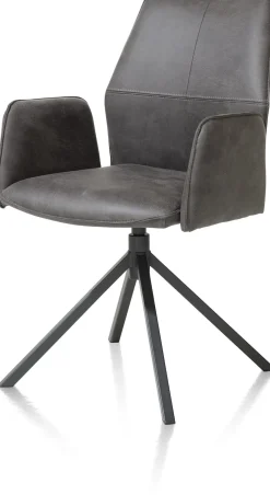 XOOON FRANKY armstoel - vast - greep - pocketveringvering - zwart^ Armstoelen