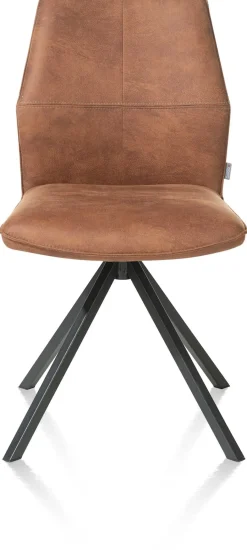 XOOON FRANKY eetkamerstoel - draaibaar - cognac^ Eetkamerstoelen