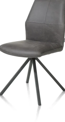 XOOON FRANKY eetkamerstoel - draaibaar - Taurus - zwart^ Eetkamerstoelen