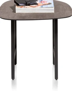 XOOON FRESNO HPL betonlook bijzettafel - 45 x 45 cm -^ Bijzettafel Sets|Bijzettafels
